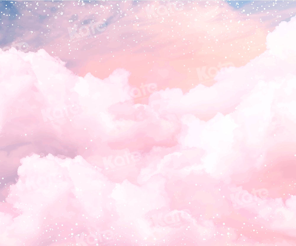 Kate Fantasy Rosa Wolke Marshmallow Hintergrund von Chain Photography - Kate Backdrop.de