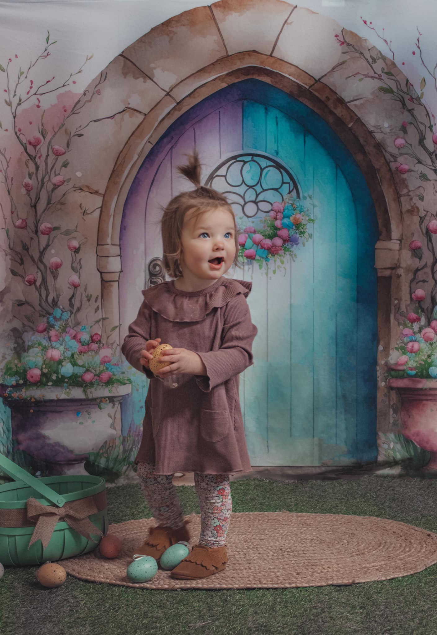 Kate Frühling verzauberte Tür Hintergrund von Patty Roberts - Kate Backdrop.de