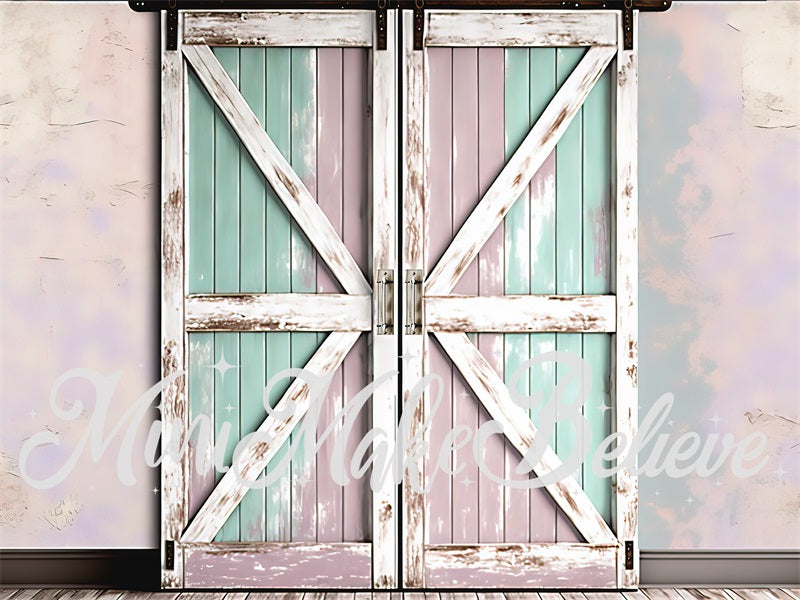 Kate Gemaltes Pastell Barndoor Hintergrund von Mini MakeBelieve - Kate Backdrop.de