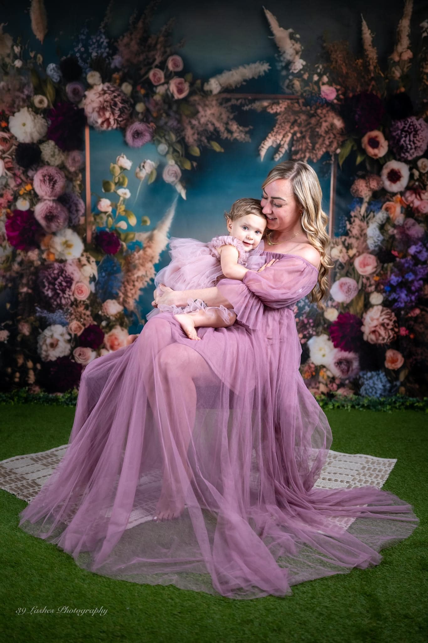 Kate Painterly Fine Art Frame Frühlingsblumen Hintergrund von Mini MakeBelieve - Kate Backdrop.de