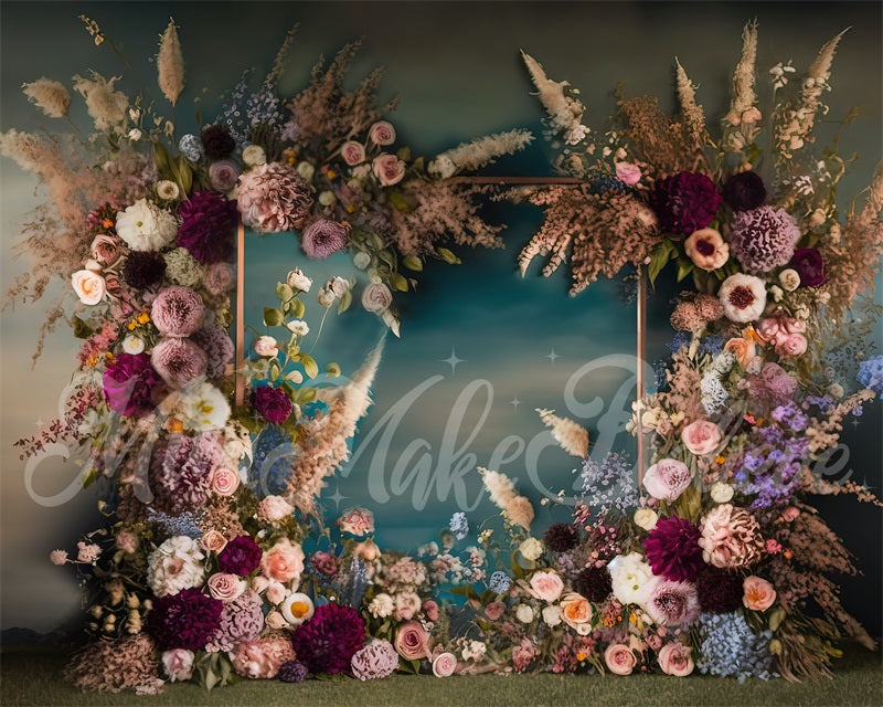 Kate Painterly Fine Art Frame Frühlingsblumen Hintergrund von Mini MakeBelieve - Kate Backdrop.de
