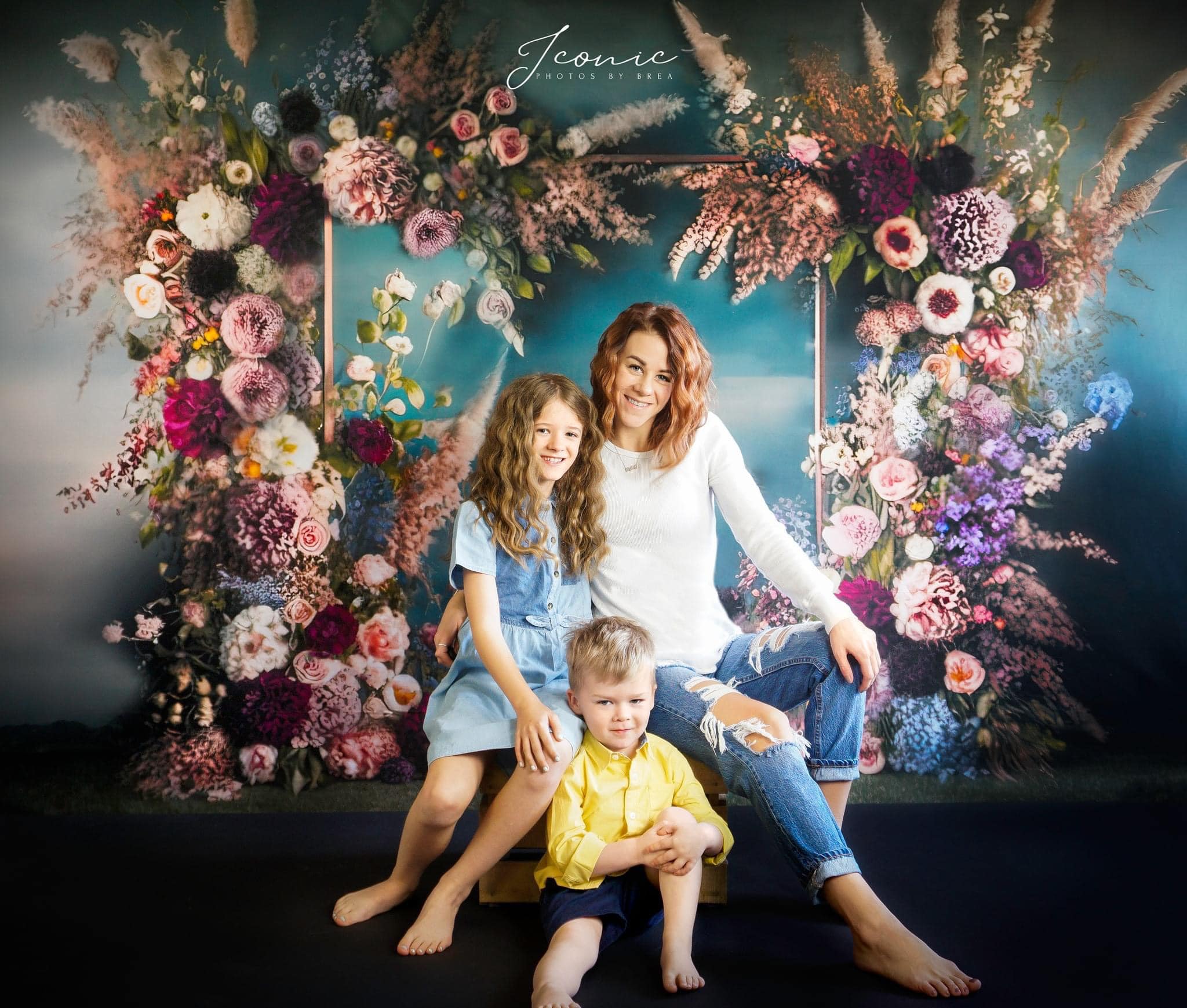 Kate Painterly Fine Art Frame Frühlingsblumen Hintergrund von Mini MakeBelieve - Kate Backdrop.de