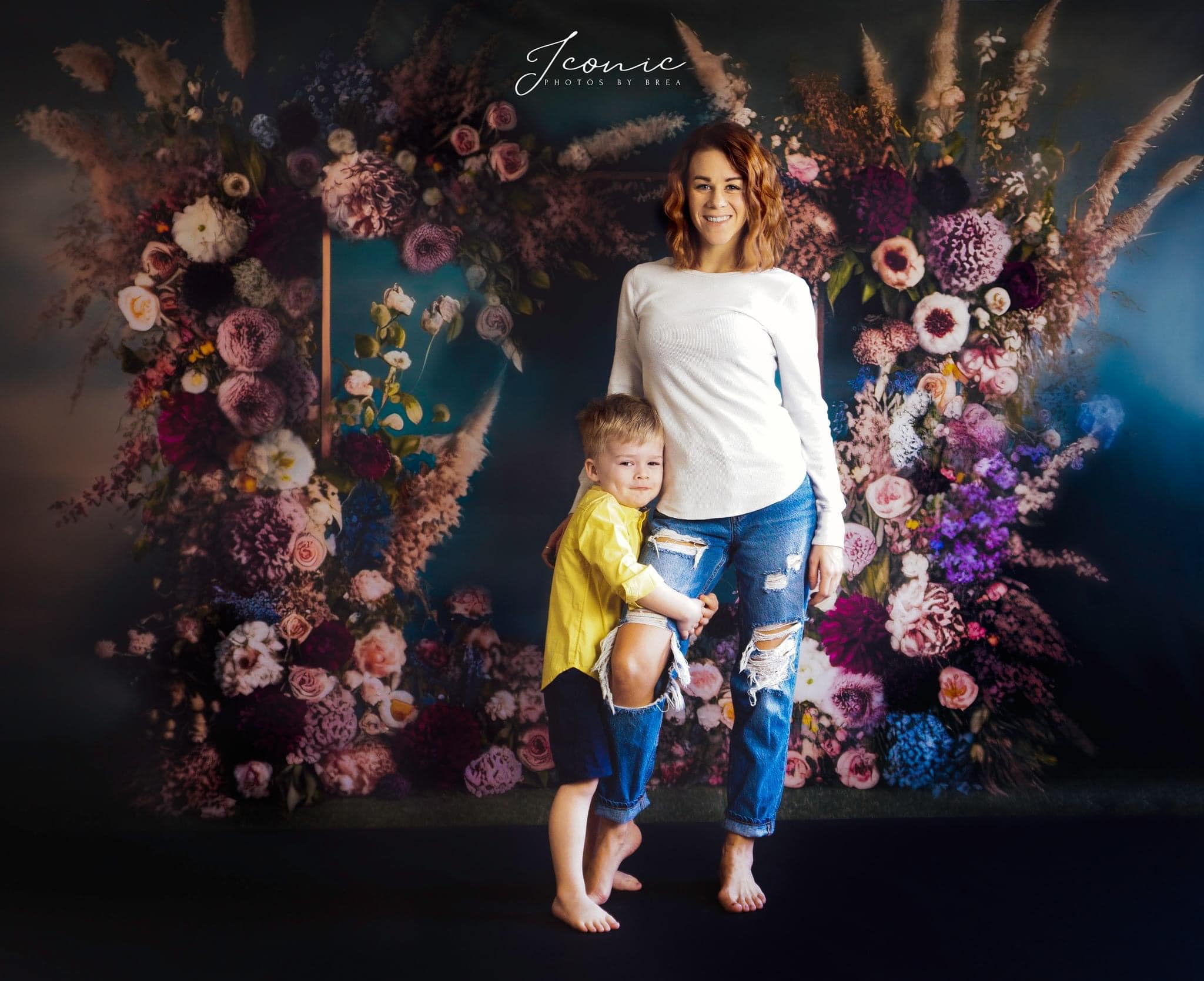 Kate Painterly Fine Art Frame Frühlingsblumen Hintergrund von Mini MakeBelieve - Kate Backdrop.de