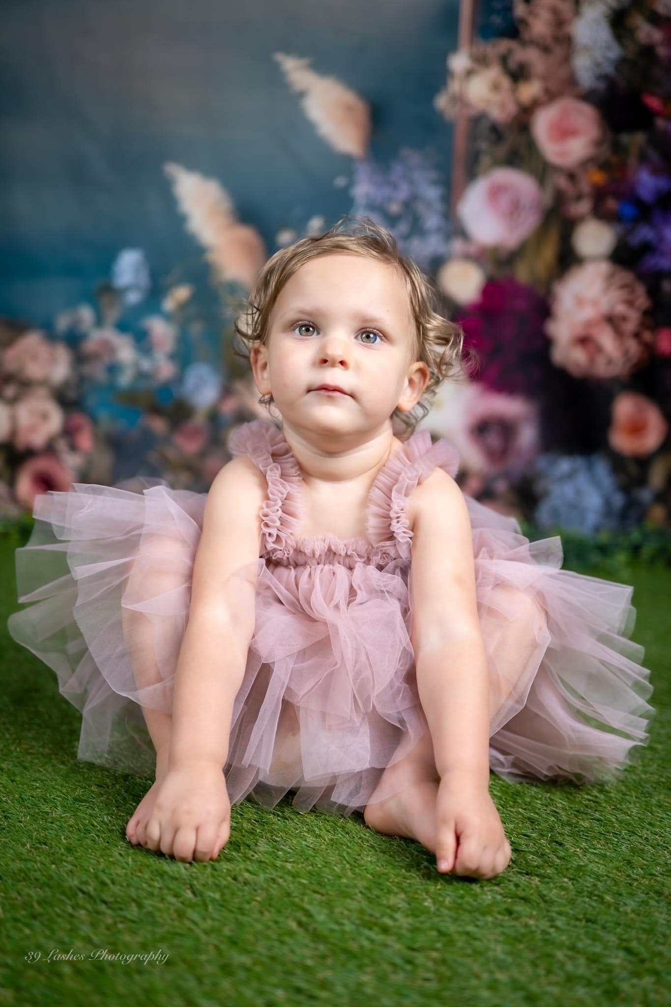 Kate Painterly Fine Art Frame Frühlingsblumen Hintergrund von Mini MakeBelieve - Kate Backdrop.de