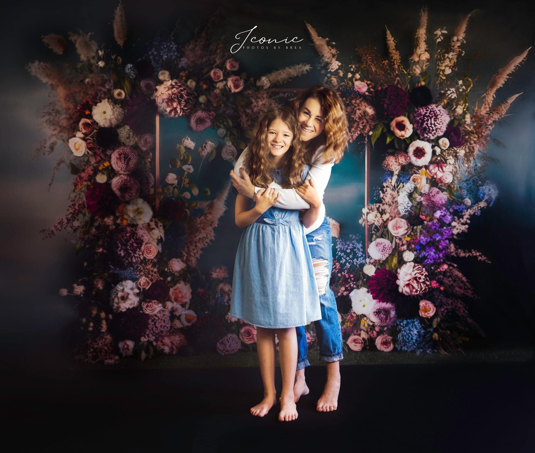 Kate Painterly Fine Art Frame Frühlingsblumen Hintergrund von Mini MakeBelieve - Kate Backdrop.de