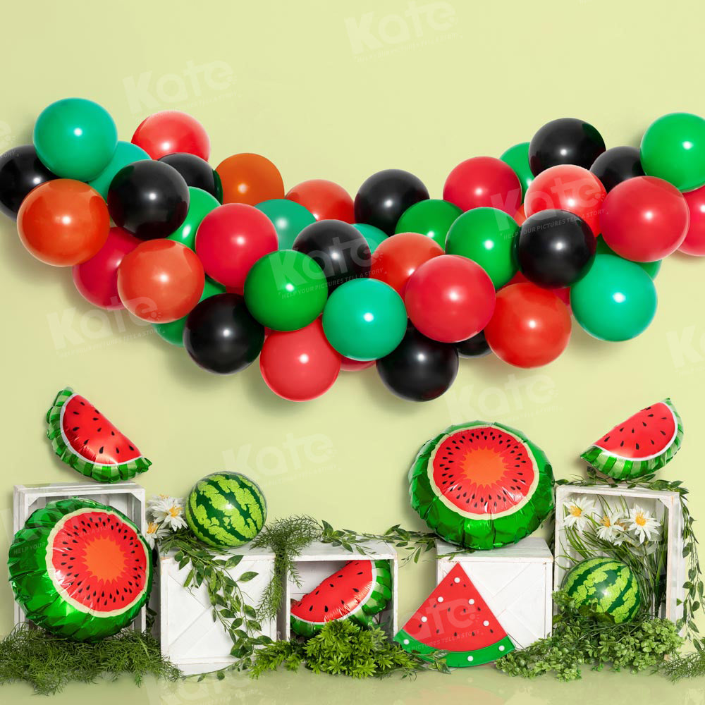 Kate Sommer Wassermelone Luftballon Kuchen Smash Hintergrund von Emetselch - Kate Backdrop.de