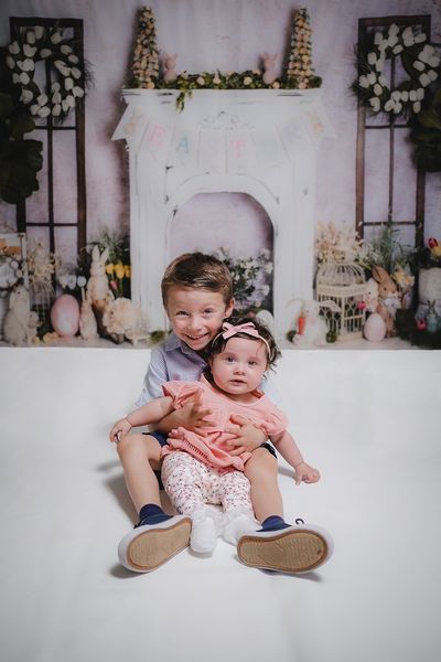 Kate Frühling Osterhase Kamin Hintergrund von Abbas Studio - Kate Backdrop.de