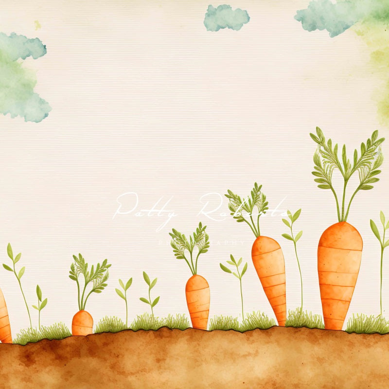 Kate Ostern Karotte Patch Hintergrund von Patty Roberts - Kate Backdrop.de