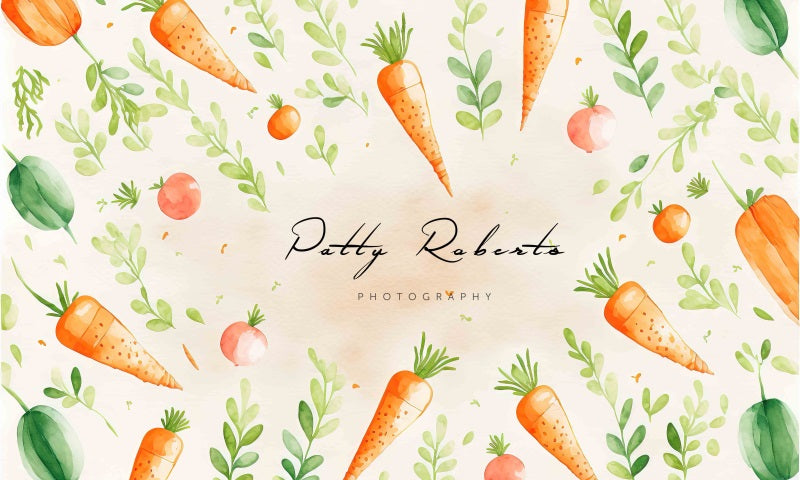 Kate Ostern Karotten All Over Hintergrund von Patty Roberts - Kate Backdrop.de