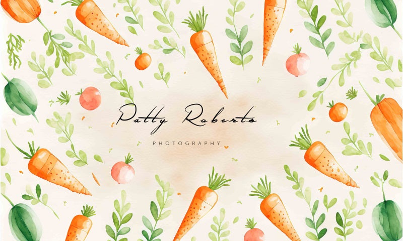 Kate Ostern Karotten All Over Hintergrund von Patty Roberts - Kate Backdrop.de