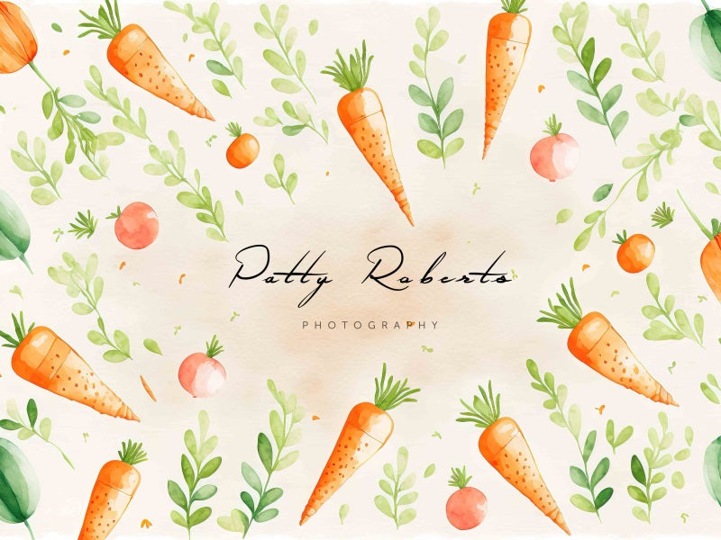 Kate Ostern Karotten All Over Hintergrund von Patty Roberts - Kate Backdrop.de