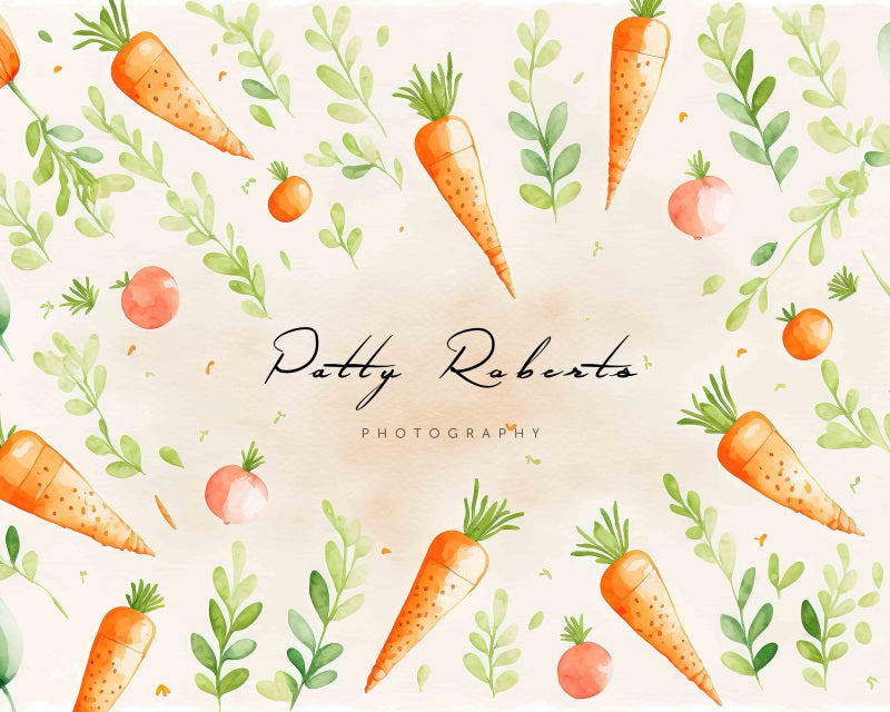 Kate Ostern Karotten All Over Hintergrund von Patty Roberts - Kate Backdrop.de