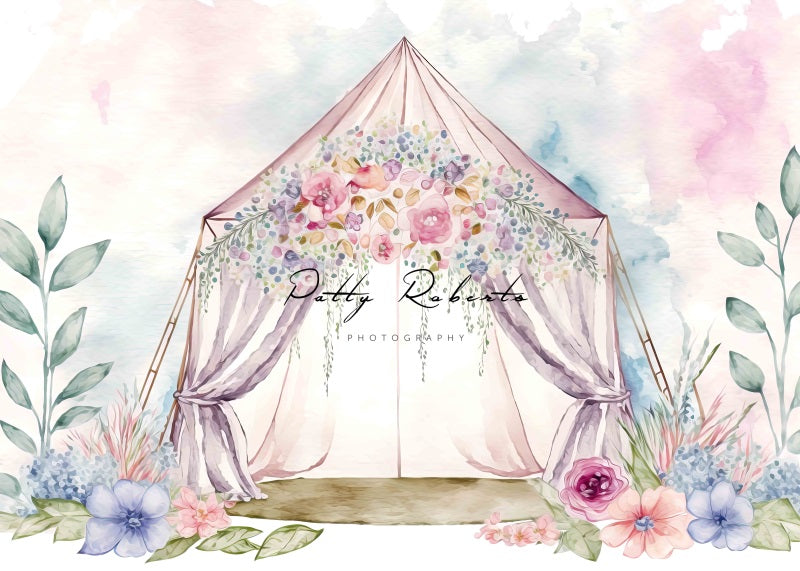 Kate Frühling Boho Tepee Hintergrund von Patty Roberts - Kate Backdrop.de