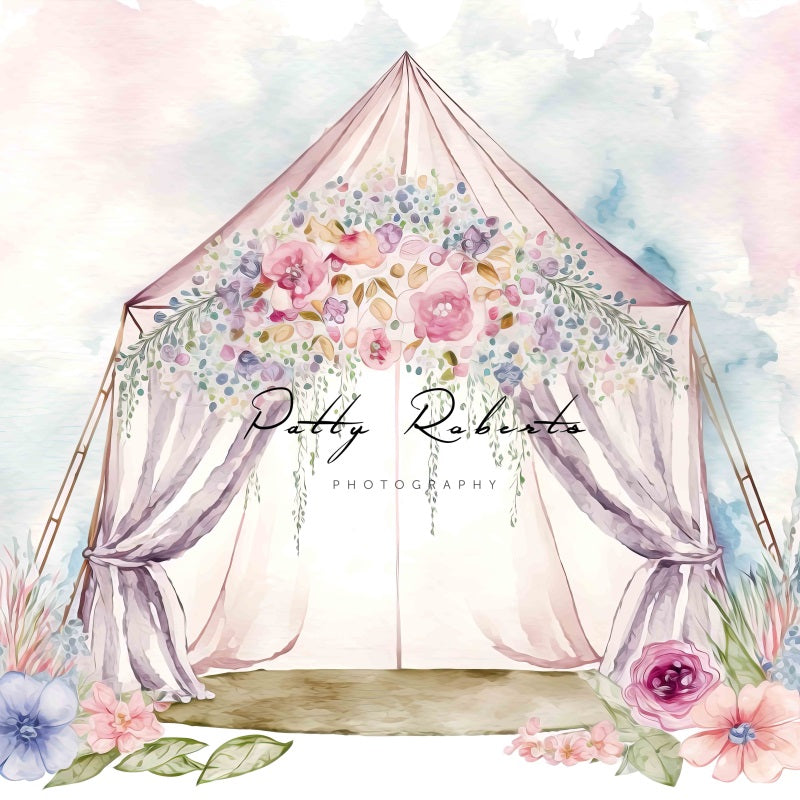 Kate Frühling Boho Tepee Hintergrund von Patty Roberts - Kate Backdrop.de