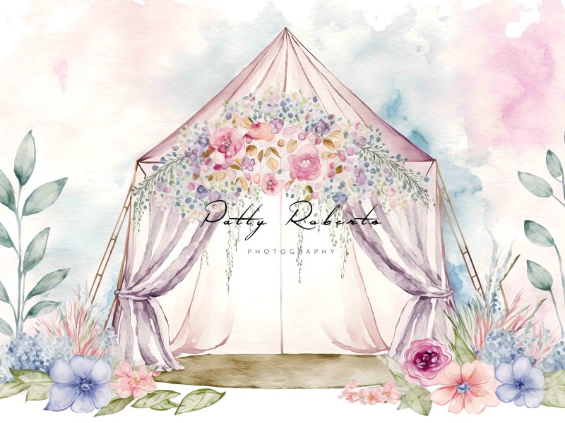 Kate Frühling Boho Tepee Hintergrund von Patty Roberts - Kate Backdrop.de