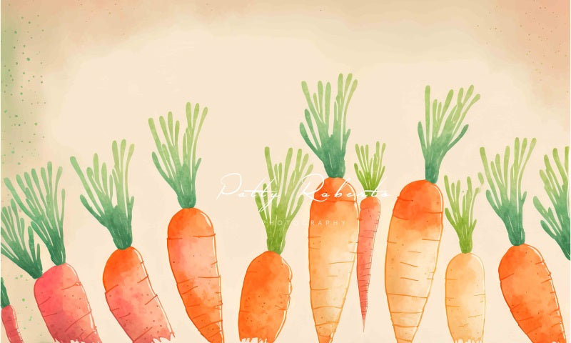 Kate Ostern Vintage Karotten Hintergrund von Patty Roberts - Kate Backdrop.de