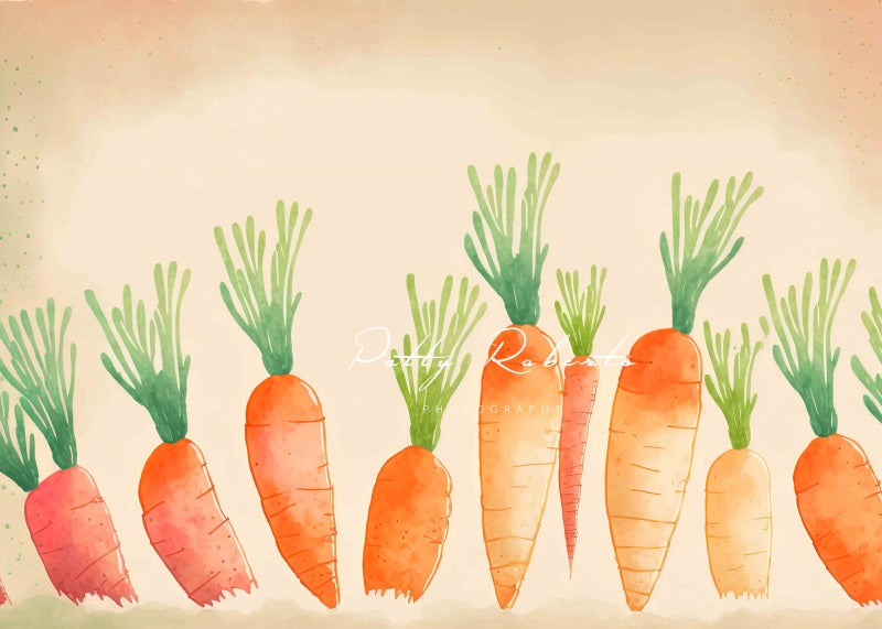 Kate Ostern Vintage Karotten Hintergrund von Patty Roberts - Kate Backdrop.de