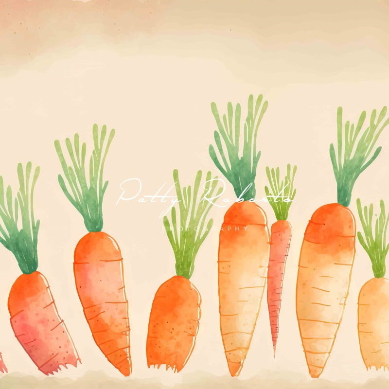 Kate Ostern Vintage Karotten Hintergrund von Patty Roberts - Kate Backdrop.de