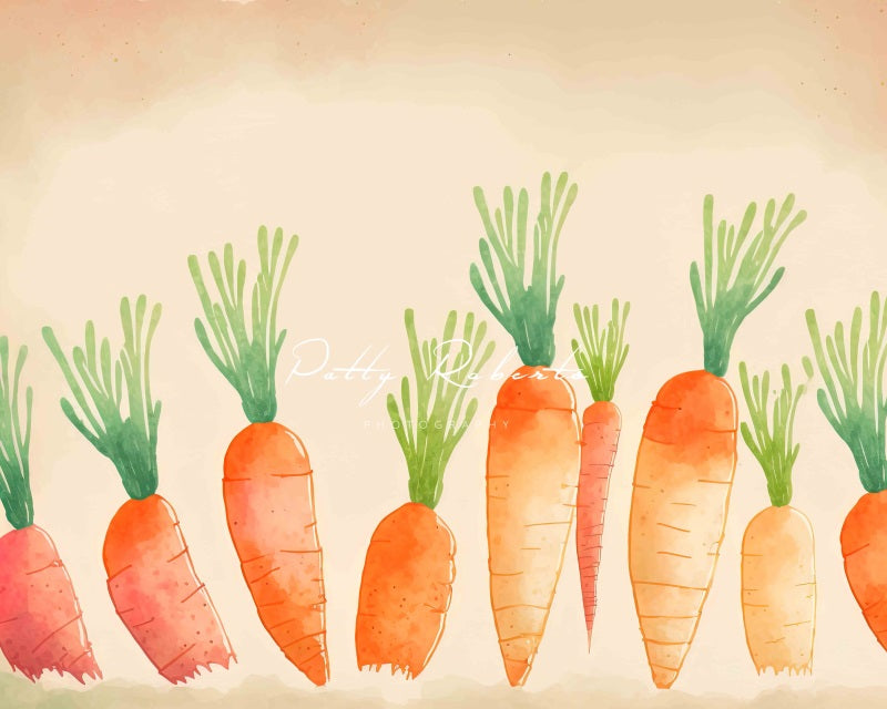 Kate Ostern Vintage Karotten Hintergrund von Patty Roberts - Kate Backdrop.de