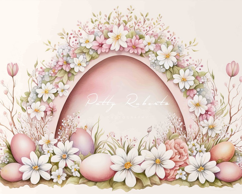 Kate Aquarell Rosa Ostern Bogen Hintergrund von Patty Roberts - Kate Backdrop.de