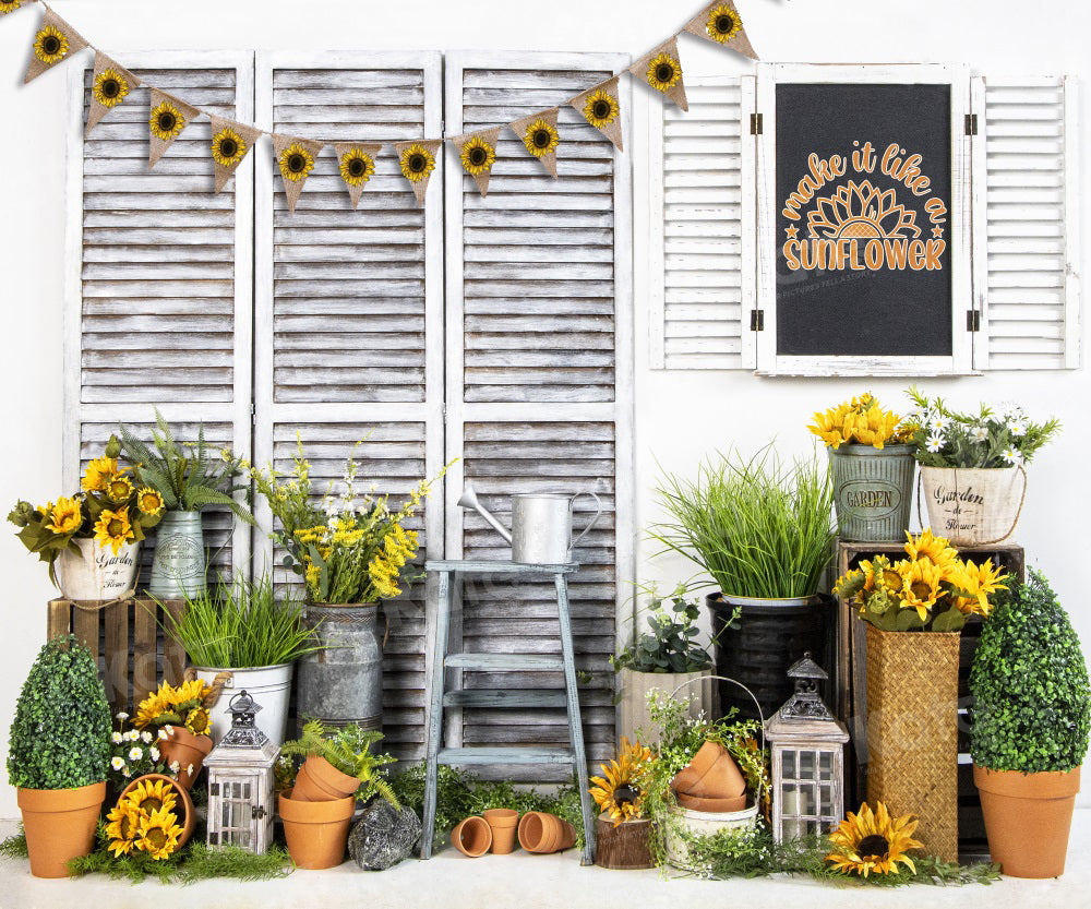 Kate Sommer Sonnenblumen Shop Hintergrund für Fotografie - Kate Backdrop.de