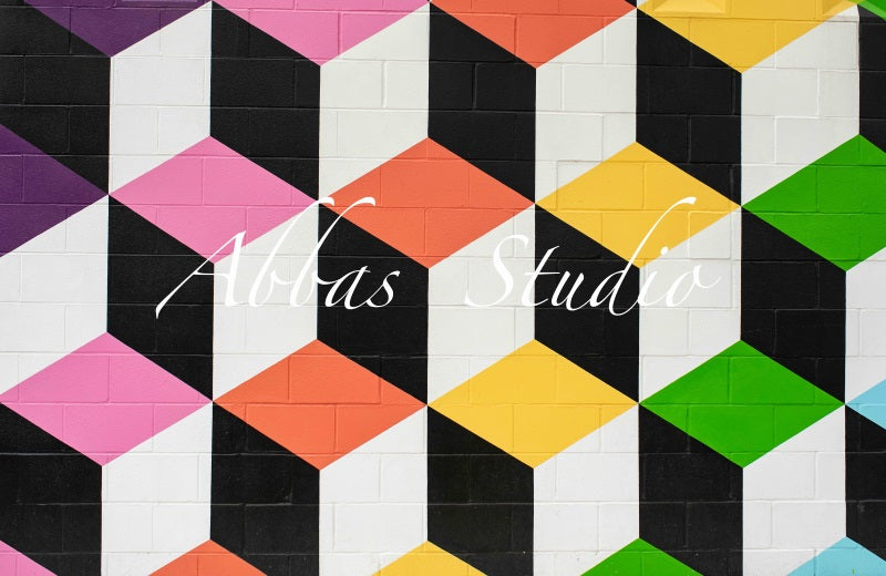 Kate Geometrische Quadrate Hintergrund von Abbas Studio - Kate Backdrop.de