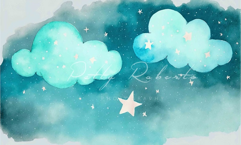 Kate Flauschige Wolken und Neugeborenenwunder als Hintergrund von Patty Roberts - Kate Backdrop.de
