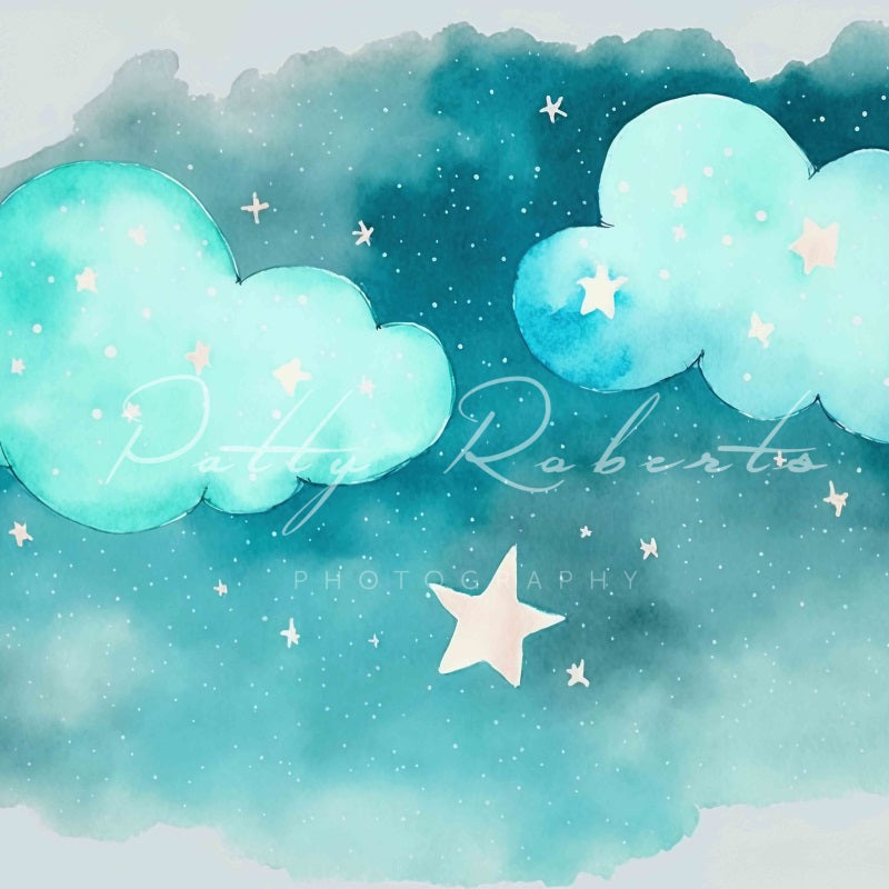 Kate Flauschige Wolken und Neugeborenenwunder als Hintergrund von Patty Roberts - Kate Backdrop.de