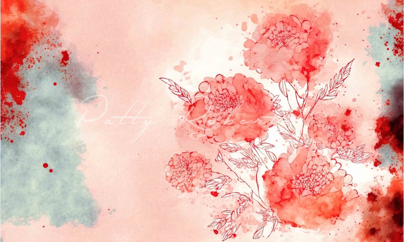 Kate Blütenblätter der Liebe Fine Art Floral Hintergrund von Patty Roberts - Kate Backdrop.de