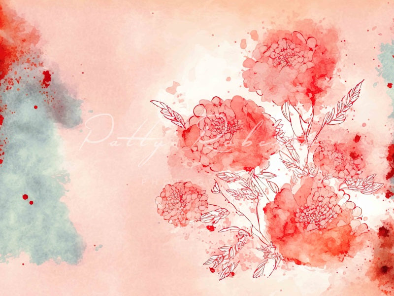 Kate Blütenblätter der Liebe Fine Art Floral Hintergrund von Patty Roberts - Kate Backdrop.de