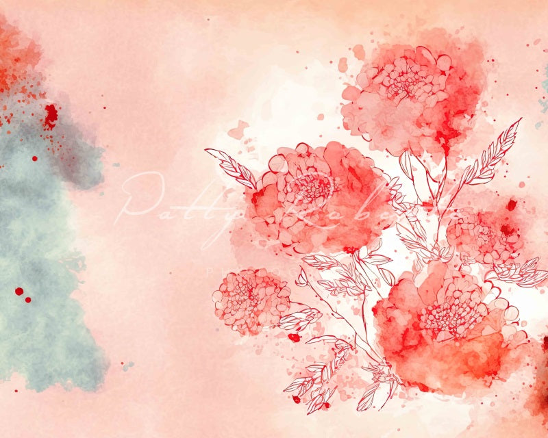 Kate Blütenblätter der Liebe Fine Art Floral Hintergrund von Patty Roberts - Kate Backdrop.de