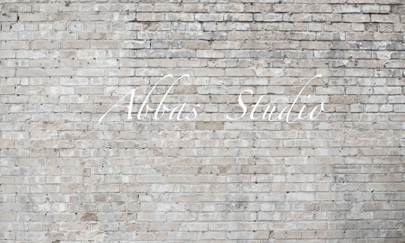 Kate Cremefarbene Backsteinmauer als Hintergrund von Abbas Studio - Kate Backdrop.de