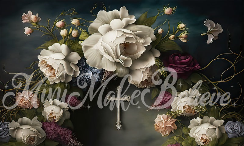 Kate Malerischer Nachtstrand Feuerwerkshintergrund von Mini MakeBelieve - Kate Backdrop.de