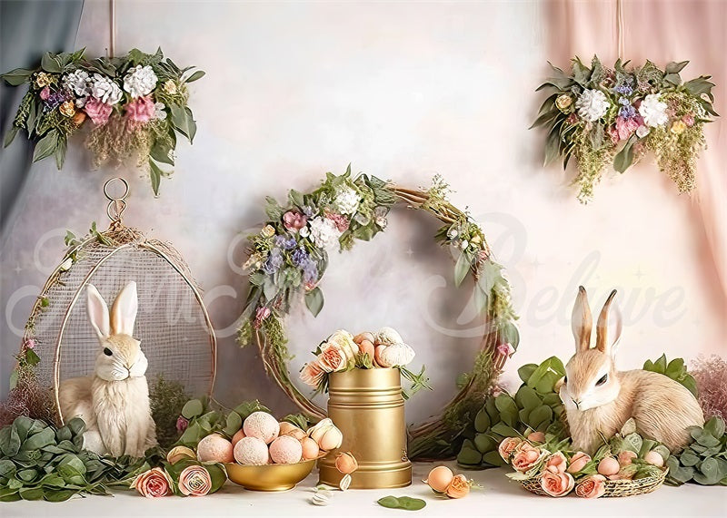 Kate Malerischer Osterhase Passendes Set Hintergrund von Mini MakeBelieve - Kate Backdrop.de