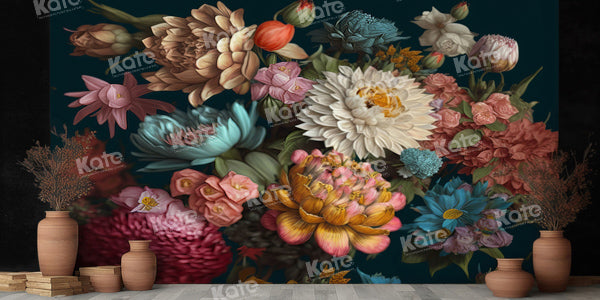 Kate Boho Blühende Blumen Hintergrund von Chain Photography - Kate Backdrop.de