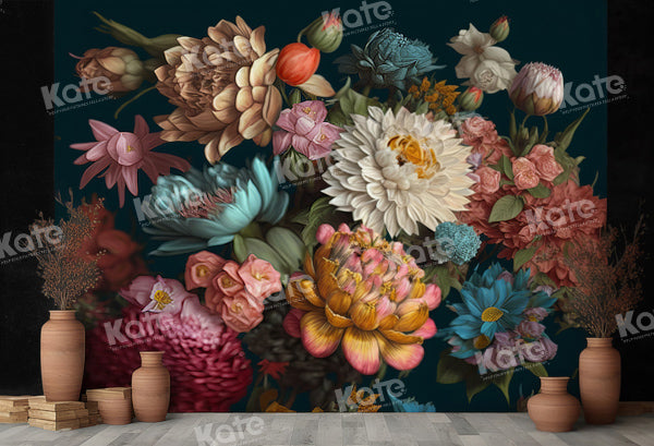 Kate Boho Blühende Blumen Hintergrund von Chain Photography - Kate Backdrop.de