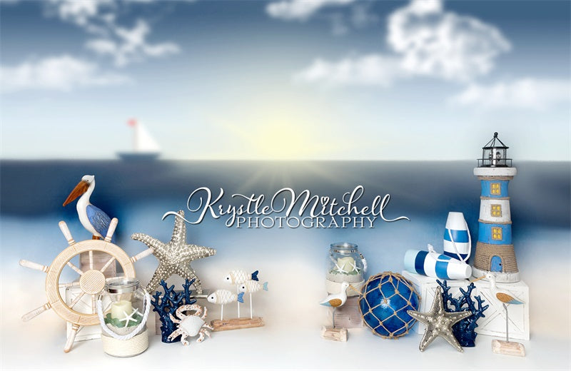 Kate Sommer Cape Side am Meer Hintergrund von Krystle Mitchell Photography - Kate Backdrop.de