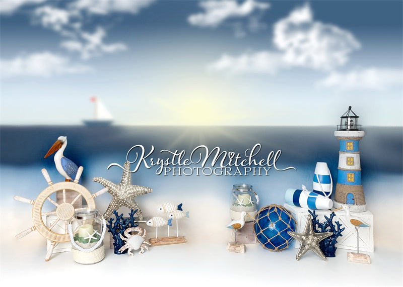 Kate Sommer Cape Side am Meer Hintergrund von Krystle Mitchell Photography - Kate Backdrop.de