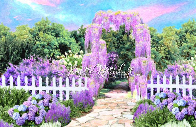 Kate Lila Gartenweg Hintergrund von Krystle Mitchell Photography - Kate Backdrop.de