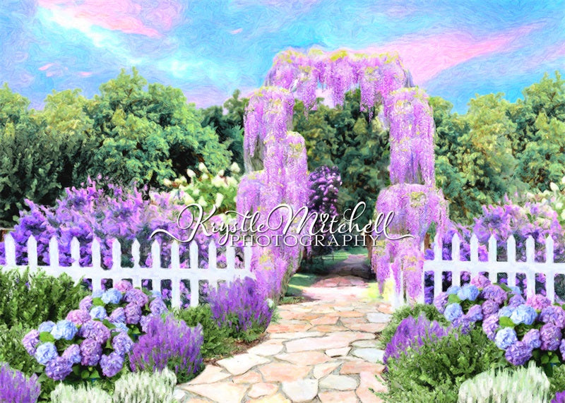 Kate Lila Gartenweg Hintergrund von Krystle Mitchell Photography - Kate Backdrop.de