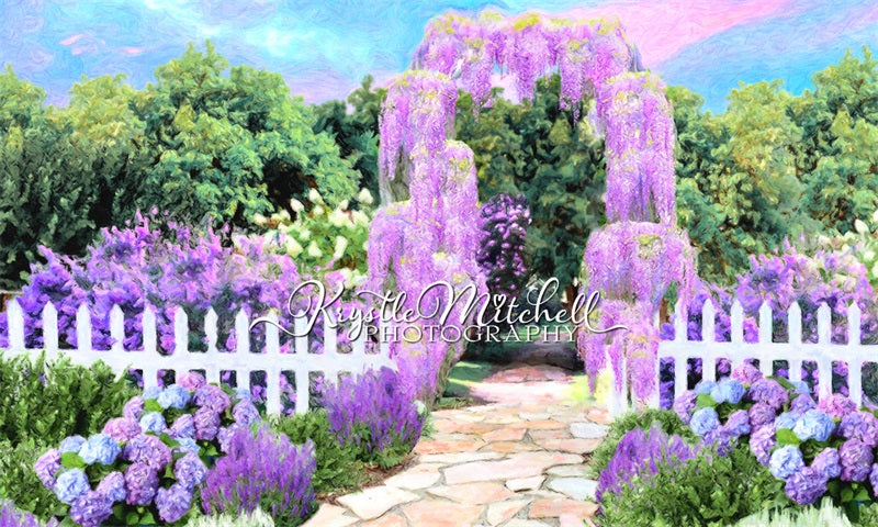 Kate Lila Gartenweg Hintergrund von Krystle Mitchell Photography - Kate Backdrop.de