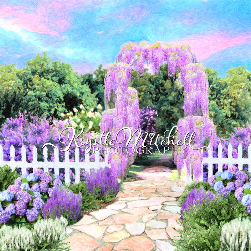 Kate Lila Gartenweg Hintergrund von Krystle Mitchell Photography - Kate Backdrop.de