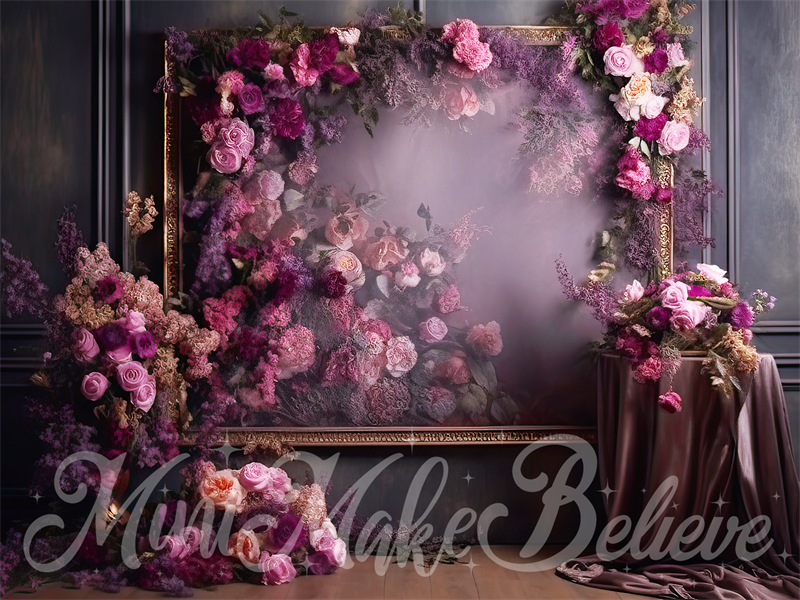 Kate Painterly Fine Art Purple Floral Zimmer Geburtstag Hochzeit Feier Hintergrund von Mini MakeBelieve - Kate Backdrop.de