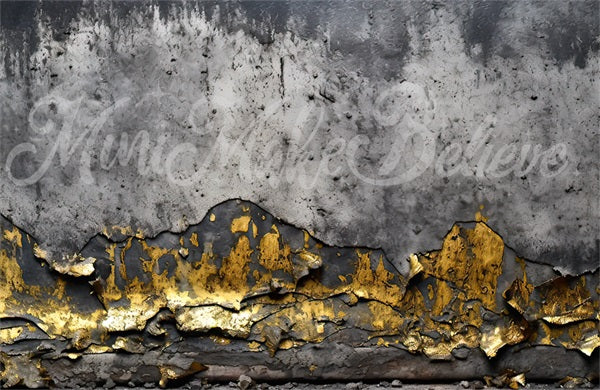 Kate Painterly Fine Art Betongold Wandhintergrund von Mini MakeBelieve - Kate Backdrop.de