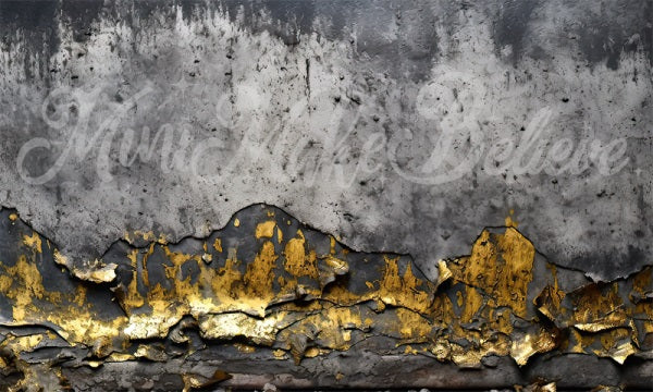 Kate Painterly Fine Art Betongold Wandhintergrund von Mini MakeBelieve - Kate Backdrop.de