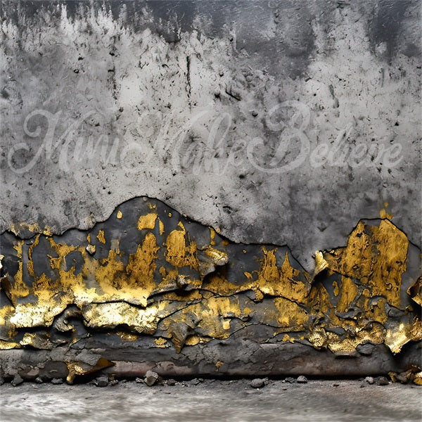 Kate Painterly Fine Art Betongold Wandhintergrund von Mini MakeBelieve - Kate Backdrop.de