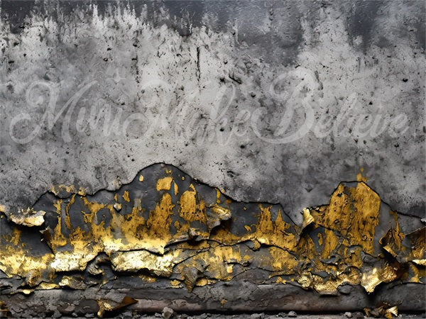 Kate Painterly Fine Art Betongold Wandhintergrund von Mini MakeBelieve - Kate Backdrop.de