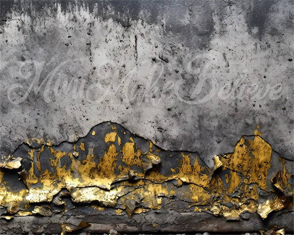 Kate Painterly Fine Art Betongold Wandhintergrund von Mini MakeBelieve - Kate Backdrop.de