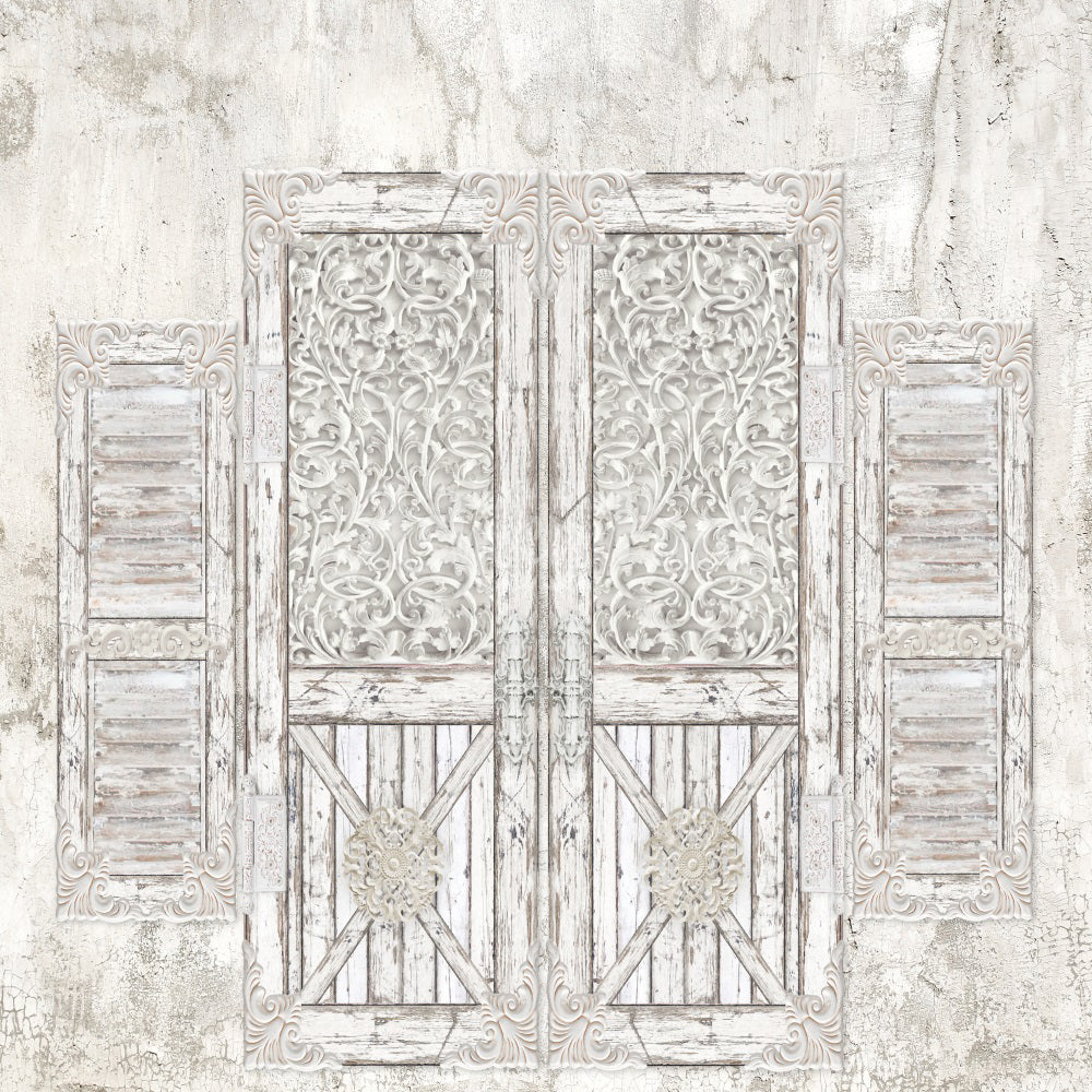 Kate Shabby Chic Bauernhaus Distressed Türen Hintergrund von Ashley Paul