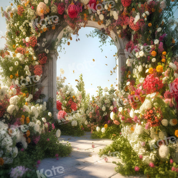 Kate Hochzeit Blumenbogen Romantischer Hintergrund von Chain Photography